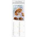 Teddys-Kalender Format 11,9 x 34 cm